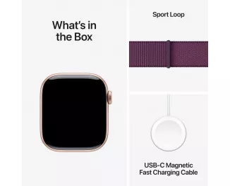 Смарт-годинник Apple Watch Series 10 GPS + Cellular 42mm Rose Gold Aluminum Case with Plum Sport Loop (MWWK3)