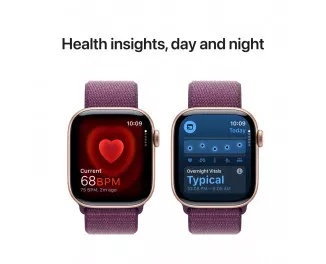 Смарт-годинник Apple Watch Series 10 GPS + Cellular 42mm Rose Gold Aluminum Case with Plum Sport Loop (MWWK3)
