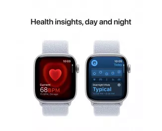 Смарт-часы Apple Watch Series 10 GPS + Cellular 42mm Silver Aluminum Case with Blue Cloud Sport Loop (MWX53)