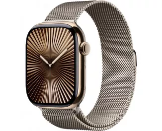 Смарт-часы Apple Watch Series 10 GPS + Cellular 46mm Gold Titanium Case with Natural Milanese Loop - M/L (MX183+MXMQ3)