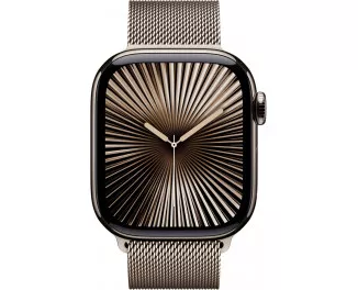 Смарт-часы Apple Watch Series 10 GPS + Cellular 46mm Natural Titanium Case with Natural Milanese Loop - M/L (MWYC3)