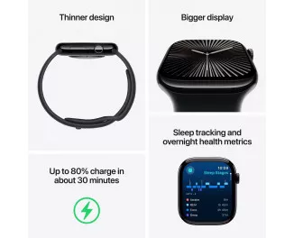 Смарт-часы Apple Watch Series 10 GPS + Cellular 46mm Natural Titanium Case with Natural Milanese Loop - M/L (MWYC3)