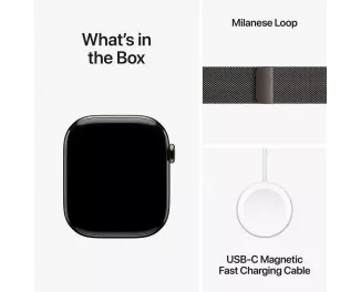 Смарт-часы Apple Watch Series 10 GPS + Cellular 46mm Slate Titanium Case with Slate Milanese Loop - S/M (MC7R4)