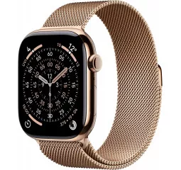 Смарт-часы Apple Watch Series 11 GPS + Cellular 42mm Gold Titanium Case with Gold Milanese Loop (MF8Y4)