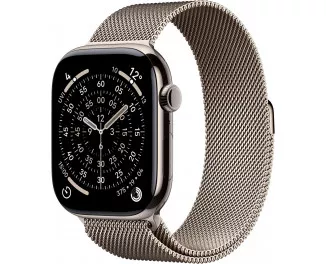 Смарт-часы Apple Watch Series 11 GPS + Cellular 46mm Natural Titanium Case with Natural Milanese Loop - M/L (MFD04)