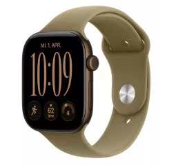 Смарт-часы Apple Watch Series 12 GPS 46mm Dark Bronze Aluminum Case with Olive Sport Band - S/M (MJEQ4)