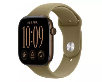 Смарт-часы Apple Watch Series 12 GPS 46mm Dark Bronze Aluminum Case with Olive Sport Band - S/M (MJEQ4)