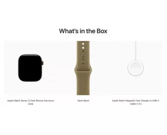 Смарт-часы Apple Watch Series 12 GPS 46mm Dark Bronze Aluminum Case with Olive Sport Band - S/M (MJEQ4)