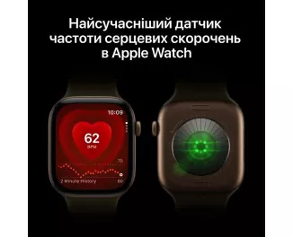 Смарт-часы Apple Watch Series 12 GPS 46mm Dark Bronze Aluminum Case with Olive Sport Band - S/M (MJEQ4)