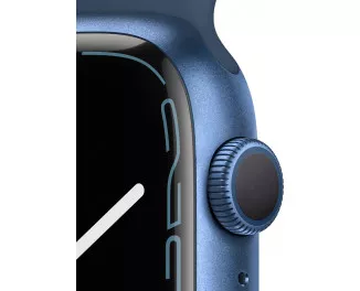 Смарт-часы Apple Watch Series 7 GPS 41mm Blue Aluminum Case with Abyss Blue Sport Band (MKN13)