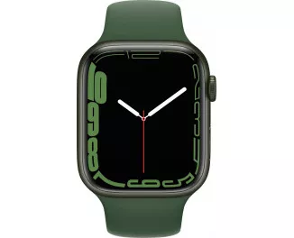 Смарт-часы Apple Watch Series 7 GPS 45mm Green Aluminum Case with Clover Sport Band (MKN73)