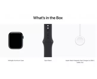 Смарт-часы Apple Watch Series 8 GPS 41mm Midnight Aluminum Case with Midnight Sport Band - M/L (MNU83)