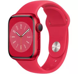 Смарт-часы Apple Watch Series 8 GPS 41mm (PRODUCT)RED Aluminum Case with (PRODUCT)RED Sport Band - S/M (MNUG3)