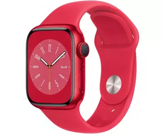 Смарт-часы Apple Watch Series 8 GPS 41mm (PRODUCT)RED Aluminum Case with (PRODUCT)RED Sport Band - S/M (MNUG3)