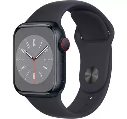 Смарт-часы Apple Watch Series 8 GPS 45mm Midnight Aluminum Case with Midnight Sport Band - S/M (MNUJ3)