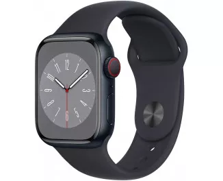 Смарт-часы Apple Watch Series 8 GPS 45mm Midnight Aluminum Case with Midnight Sport Band - S/M (MNUJ3)