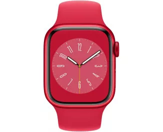 Смарт-часы Apple Watch Series 8 GPS 45mm (PRODUCT)RED Aluminum Case with (PRODUCT)RED Sport Band - M/L (MNUU3)