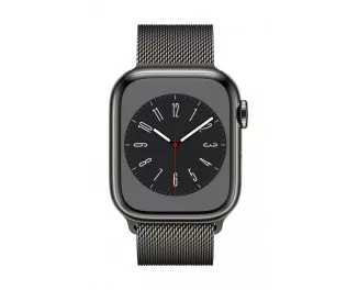 Смарт-часы Apple Watch Series 8 GPS + Cellular 45mm Graphite Stainless Steel Case with Graphite Milanese Loop (MNKW3/MNKX3)