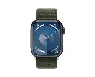 Смарт-часы Apple Watch Series 9 GPS 41mm Midnight Aluminum Case with Cyprus Sport Loop (MR9L3, MT573)