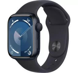 Смарт-часы Apple Watch Series 9 GPS 41mm Midnight Aluminum Case with Midnight Sport Band - S/M (MR8W3)