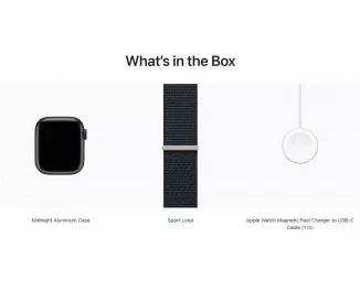 Смарт-часы Apple Watch Series 9 GPS 41mm Midnight Aluminum Case with Midnight Sport Loop (MR8Y3)