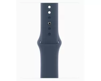 Смарт-часы Apple Watch Series 9 GPS 41mm Silver Aluminum Case with Storm Blue Sport Band - S/M (MR903)