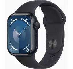 Смарт-часы Apple Watch Series 9 GPS 45mm Midnight Aluminum Case with Midnight Sport Band - S/M (MR993)