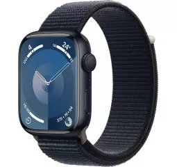 Смарт-часы Apple Watch Series 9 GPS 45mm Midnight Aluminum Case with Midnight Sport Loop (MR9C3)