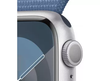 Смарт-часы Apple Watch Series 9 GPS 45mm Silver Aluminum Case with Winter Blue Sport Loop (MR9F3)