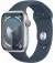 Смарт-часы Apple Watch Series 9 GPS + Cellular 41mm Silver Aluminum Case with Storm Blue Sport Band - S/M (MRHV3)