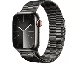 Смарт-часы Apple Watch Series 9 GPS + Cellular 45mm Graphite Stainless Steel Case with Graphite Milanese Loop (MRMX3)