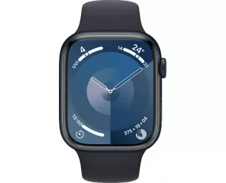 Смарт-часы Apple Watch Series 9 GPS + Cellular 45mm Midnight Aluminum Case with Midnight Sport Band - M/L (MRMD3)