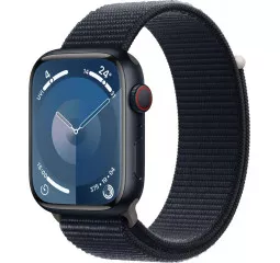 Смарт-часы Apple Watch Series 9 GPS + Cellular 45mm Midnight Aluminum Case with Midnight Sport Loop (MRMF3)