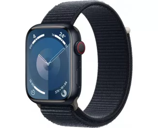 Смарт-часы Apple Watch Series 9 GPS + Cellular 45mm Midnight Aluminum Case with Midnight Sport Loop (MRMF3)