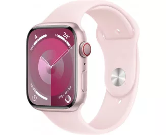 Смарт-часы Apple Watch Series 9 GPS + Cellular 45mm Pink Aluminum Case with Light Pink Sport Band - M/L (MRML3)