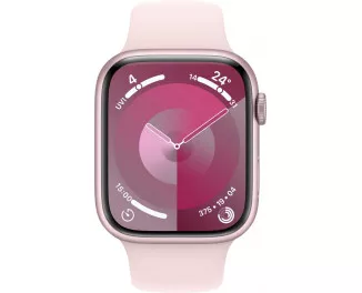 Смарт-часы Apple Watch Series 9 GPS + Cellular 45mm Pink Aluminum Case with Light Pink Sport Band - M/L (MRML3)