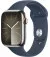 Смарт-часы Apple Watch Series 9 GPS + Cellular 45mm Silver Stainless Steel Case with Storm Blue Sport Band - M/L (MRMP3)
