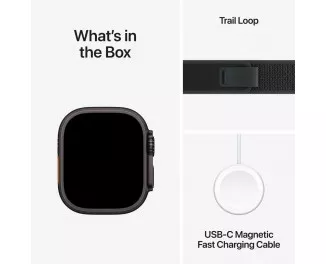 Смарт-часы Apple Watch Ultra 2 2024 GPS + Cellular 49mm Black Titanium Case with Black Trail Loop - M/L (MX4V3)