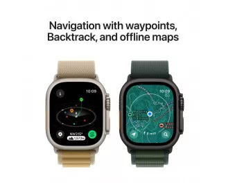 Смарт-годинник Apple Watch Ultra 2 2024 GPS + Cellular 49mm Black Titanium Case with Dark Green Alpine Loop - Medium (MX4R3)