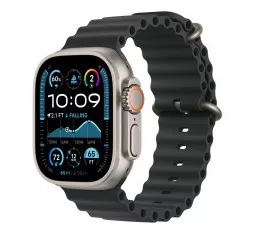 Смарт-часы Apple Watch Ultra 2 2024 GPS + Cellular 49mm Natural Titanium Case with Black Ocean Band (MYT03+MXTL3)
