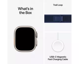 Смарт-часы Apple Watch Ultra 2 2024 GPS + Cellular 49mm Natural Titanium Case with Blue Trail Loop - M/L (MX4L3)