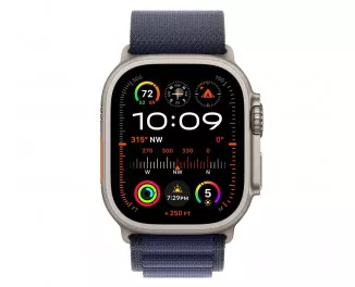 Смарт-часы Apple Watch Ultra 2 2024 GPS + Cellular 49mm Natural Titanium Case with Navy Alpine Loop - Medium (MYT33+MXMY3)