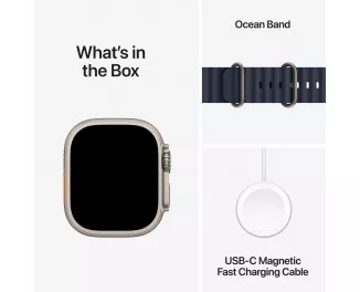 Смарт-годинник Apple Watch Ultra 2 2024 GPS + Cellular 49mm Natural Titanium Case with Navy Ocean Band (MX4D3)