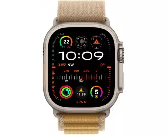 Смарт-часы Apple Watch Ultra 2 2024 GPS + Cellular 49mm Natural Titanium Case with Tan Alpine Loop - Small (MX4E3)