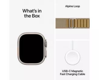 Смарт-часы Apple Watch Ultra 2 2024 GPS + Cellular 49mm Natural Titanium Case with Tan Alpine Loop - Small (MX4E3)