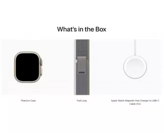 Смарт-часы Apple Watch Ultra 2 GPS + Cellular 49mm Titanium Case with Green/Gray Trail Loop - M/L (MRF43)