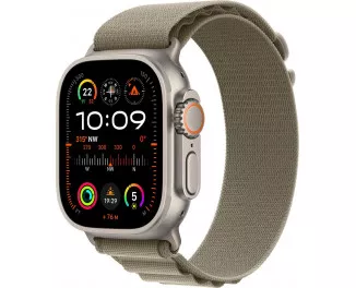 Смарт-часы Apple Watch Ultra 2 GPS + Cellular 49mm Titanium Case with Olive Alpine Loop - Medium (MREY3/MRFJ3)