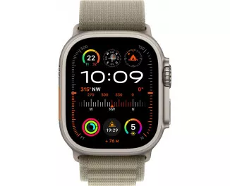 Смарт-часы Apple Watch Ultra 2 GPS + Cellular 49mm Titanium Case with Olive Alpine Loop - Small (MREX3/MRFH3)