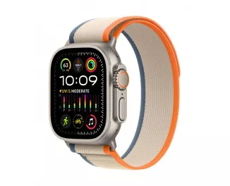Смарт-часы Apple Watch Ultra 2 GPS + Cellular 49mm Titanium Case with Orange/Beige Trail Loop - M/L (MRF23)