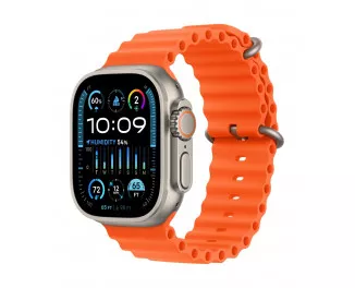 Смарт-часы Apple Watch Ultra 2 GPS + Cellular 49mm Titanium Case with Orange Ocean Band (MREH3)